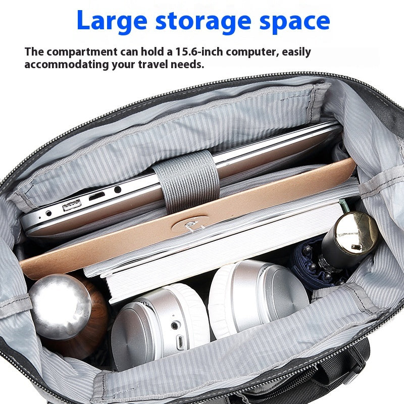 Multi-Layer Large Capacity Shoulder Bag for Men – Stylish and Practical for Business Travel