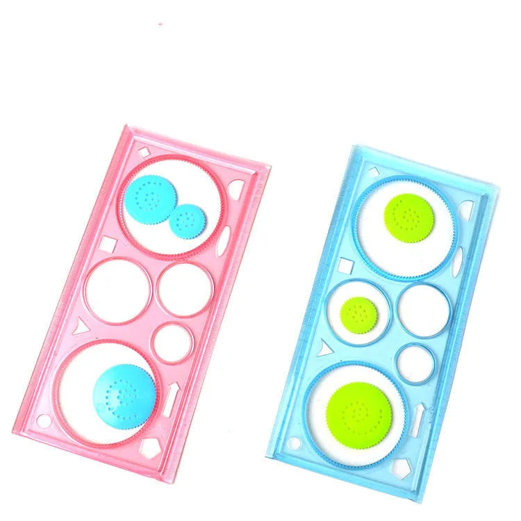 Hollow Wreath Template Set Plastic Drawing Stationery Ruler Set