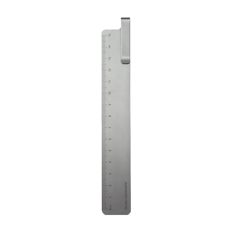 Retro Creativity Metal Aluminum RUMA Bookmark Ruler 15cm Black Grey