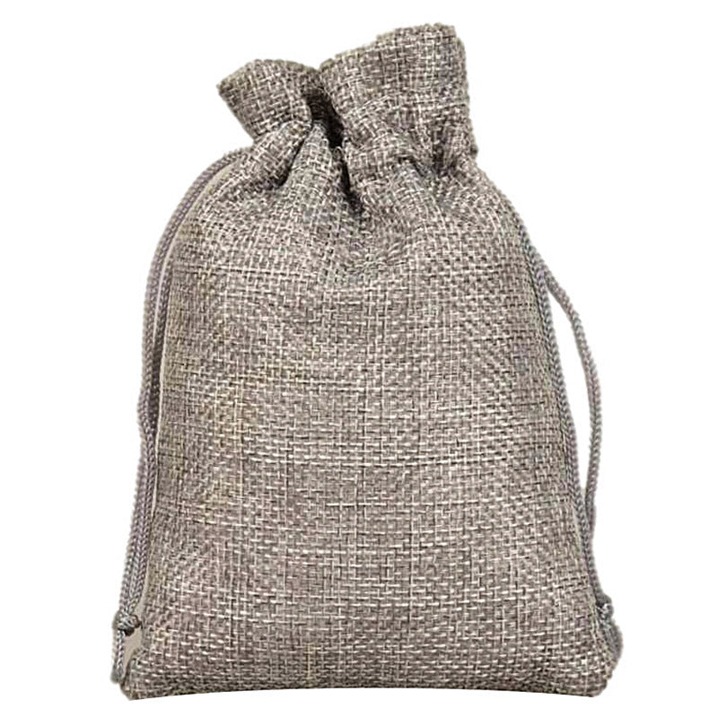 Mini Drawstring Linen Jewelry Bag – Small Cloth Gift Packaging Bag for Weddings, Gifts & Commemorations