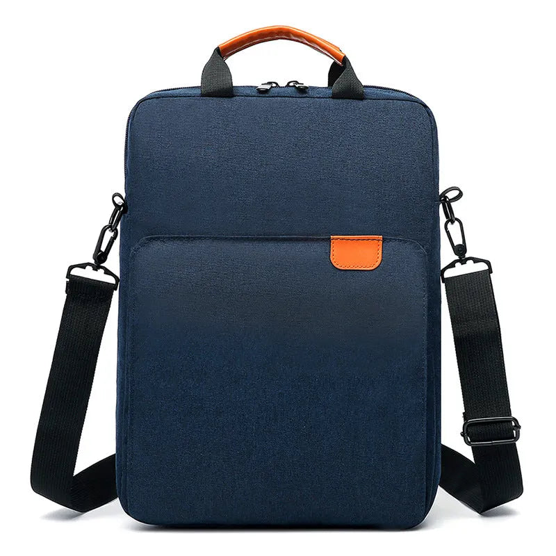 Laptop Flat Shoulder Messenger Bag Simple Shockproof Storage Bag for Business Travel