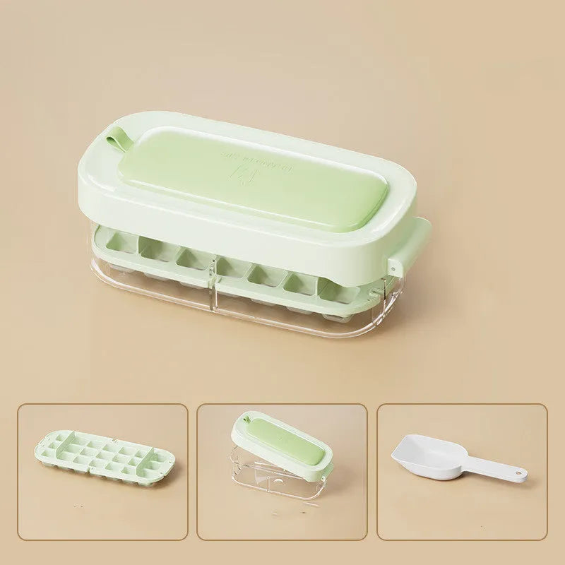 Ice Box High Capacity Ice Cube Tray Grid Food Grade Kitchen Gadget
