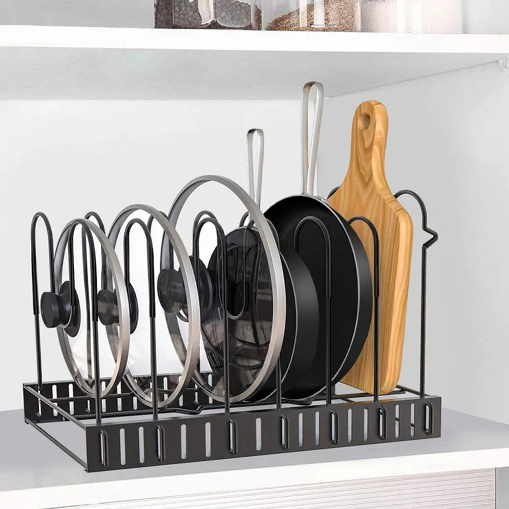 8 Tier Iron Storage Rack Kitchen Organizer Shelf Holder Black Drain Rack Drying Rack for Sink and Tableware