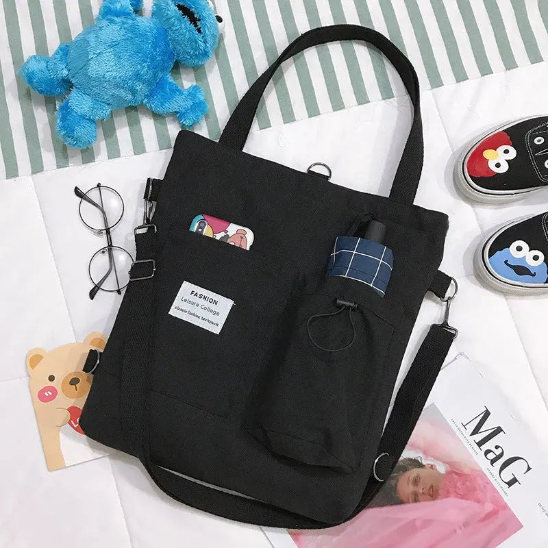 Canvas Sling Bag Backpack Stylish Crossbody Chest Bag with Adjustable Strap for Men and Women