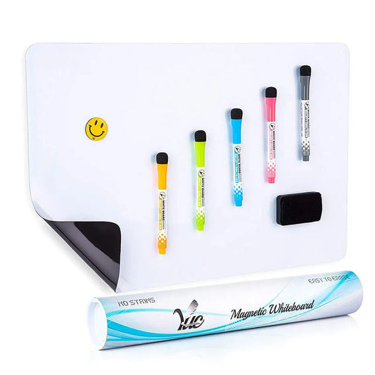 Magnetic Dry Erase Whiteboard for Refrigerator A3 Removable Memo Board for Family Kids Home and Office