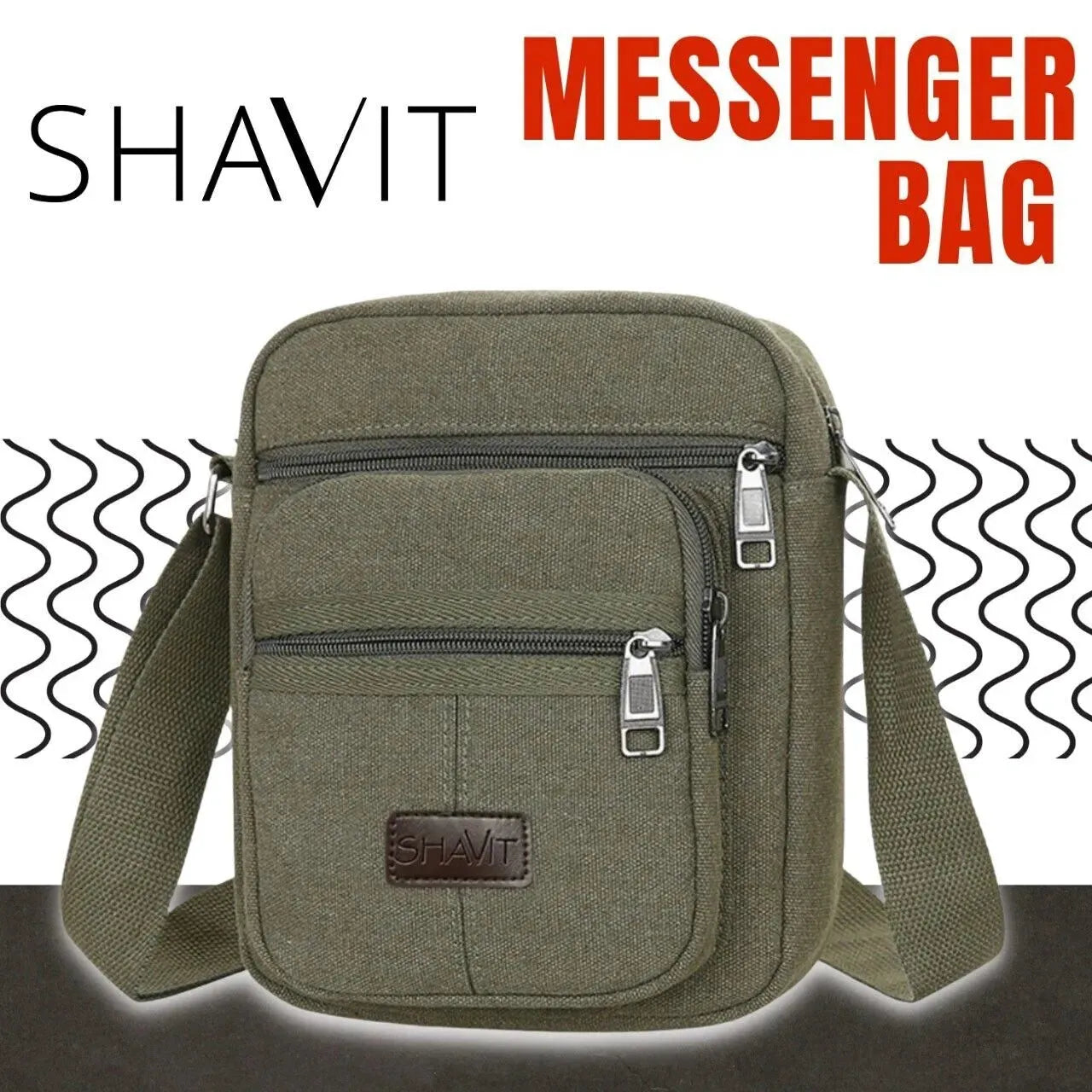 Men's Retro Vintage Canvas Crossbody Messenger Bag Casual Shoulder Satchel for School Work and Travel