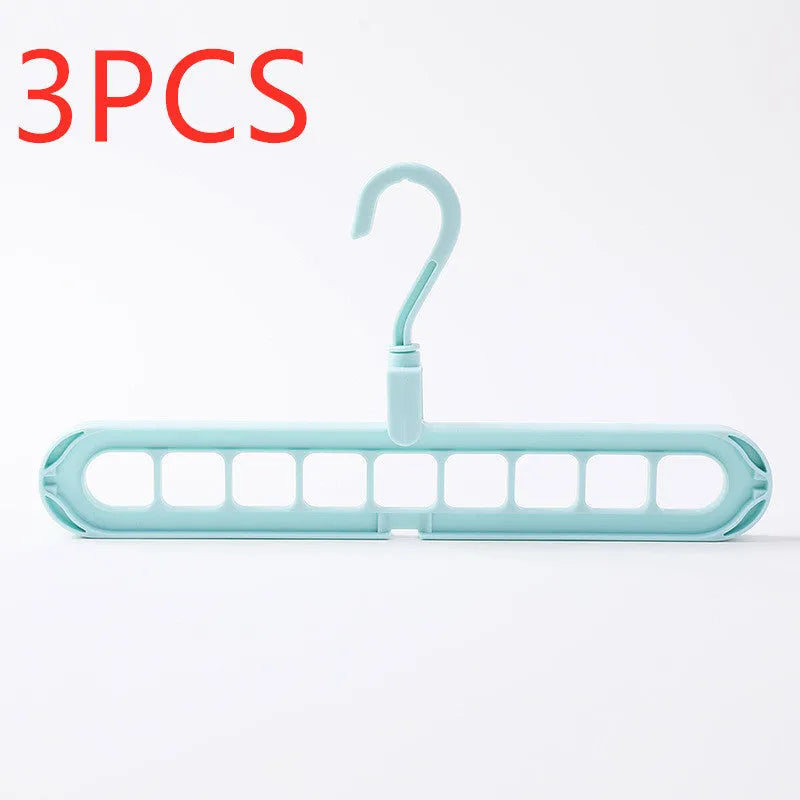 9 Hole Clothes Hanger Organizer Space Saving Wardrobe Solution