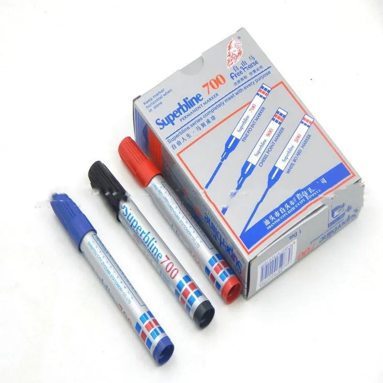 Oil Based Waterproof Paint Marker Pen Set for Rock Wood Fabric Metal Plastic Glass Canvas and Mugs 12 Pieces
