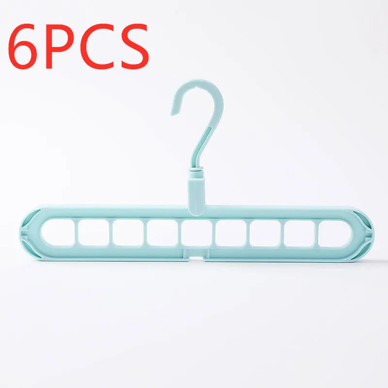 9 Hole Clothes Hanger Organizer Space Saving Wardrobe Solution