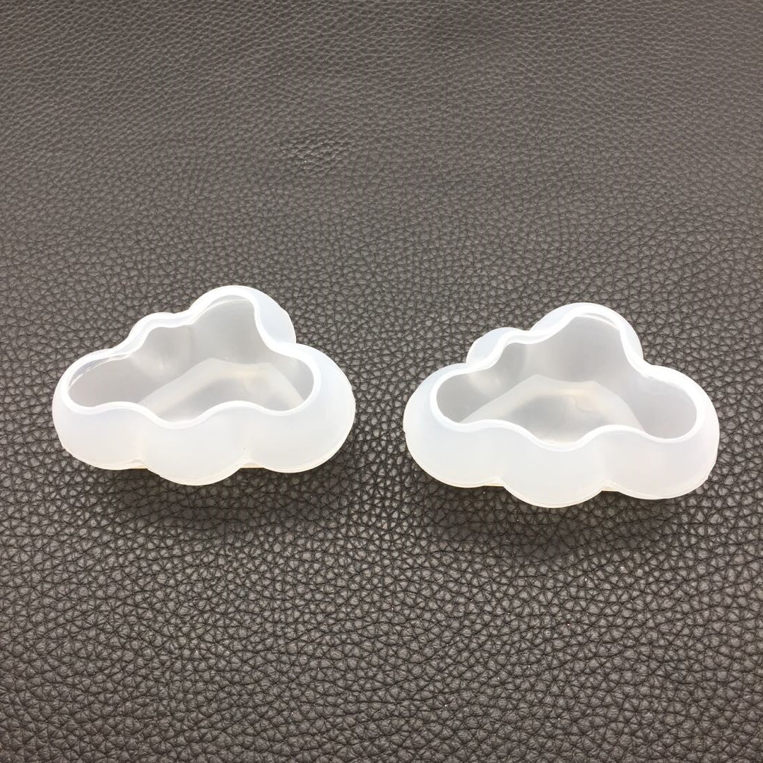 Three-dimensional Cloud Mold 3D Cloud Resin Silicone Molds for Epoxy Jewelry Casting Fondant Cake Topper Chocolate Mousse Candle Soap Bath Bomb 3-Count Length