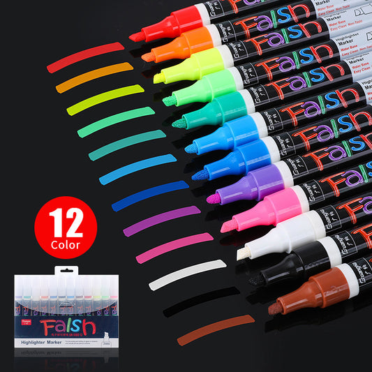 8-color electronic fluorescent plate 6MM highlighter