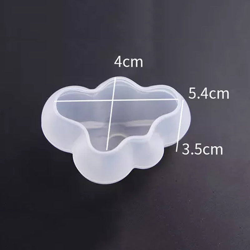 Three-dimensional Cloud Mold 3D Cloud Resin Silicone Molds for Epoxy Jewelry Casting Fondant Cake Topper Chocolate Mousse Candle Soap Bath Bomb 3-Count Length
