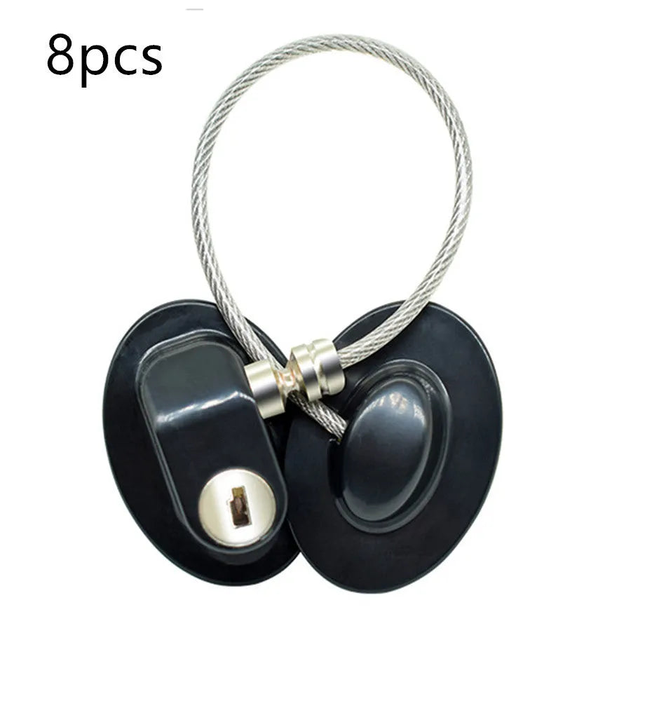Window Security Chain Lock Multifunctional Window Cable Lock Door Security Guard for Baby Safety 1 Piece