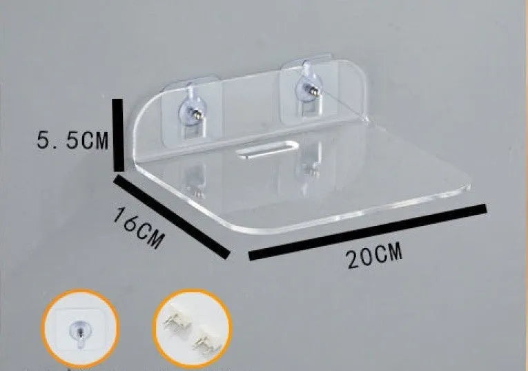 Living Room Camera Monitoring Shelving Bracket Right Angle Wall Mount Acrylic 13.5x11.5x5.5cm