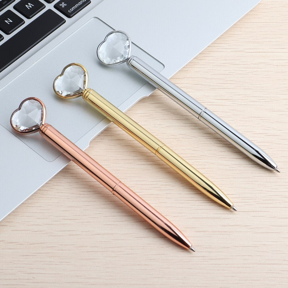 Creative Crystal Love ball diamond metal pen