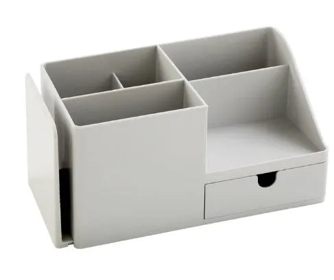 Simple White Storage Book Stand Desktop Bookend Shelf for Office and Home Use