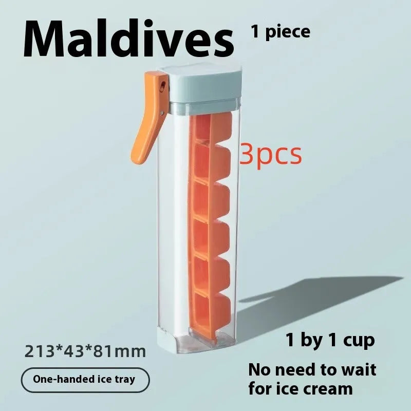 Ice Cube Mold Household Ice Maker Food Grade Press Ice Tray With Storage Box Kitchen Gadget