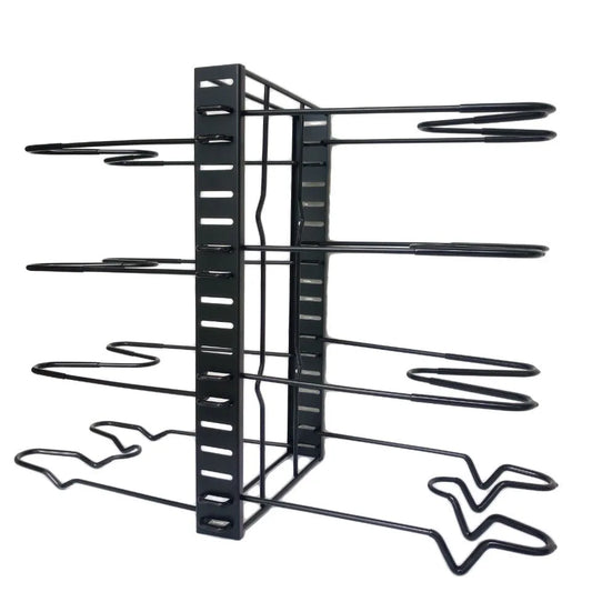 8 Tier Iron Storage Rack Kitchen Organizer Shelf Holder Black Drain Rack Drying Rack for Sink and Tableware