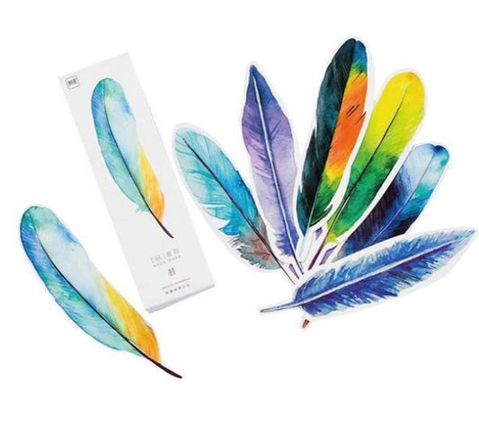 30 Pack Feather Metal Bookmarks Feather Shaped Bookmark for Birthday Gifts