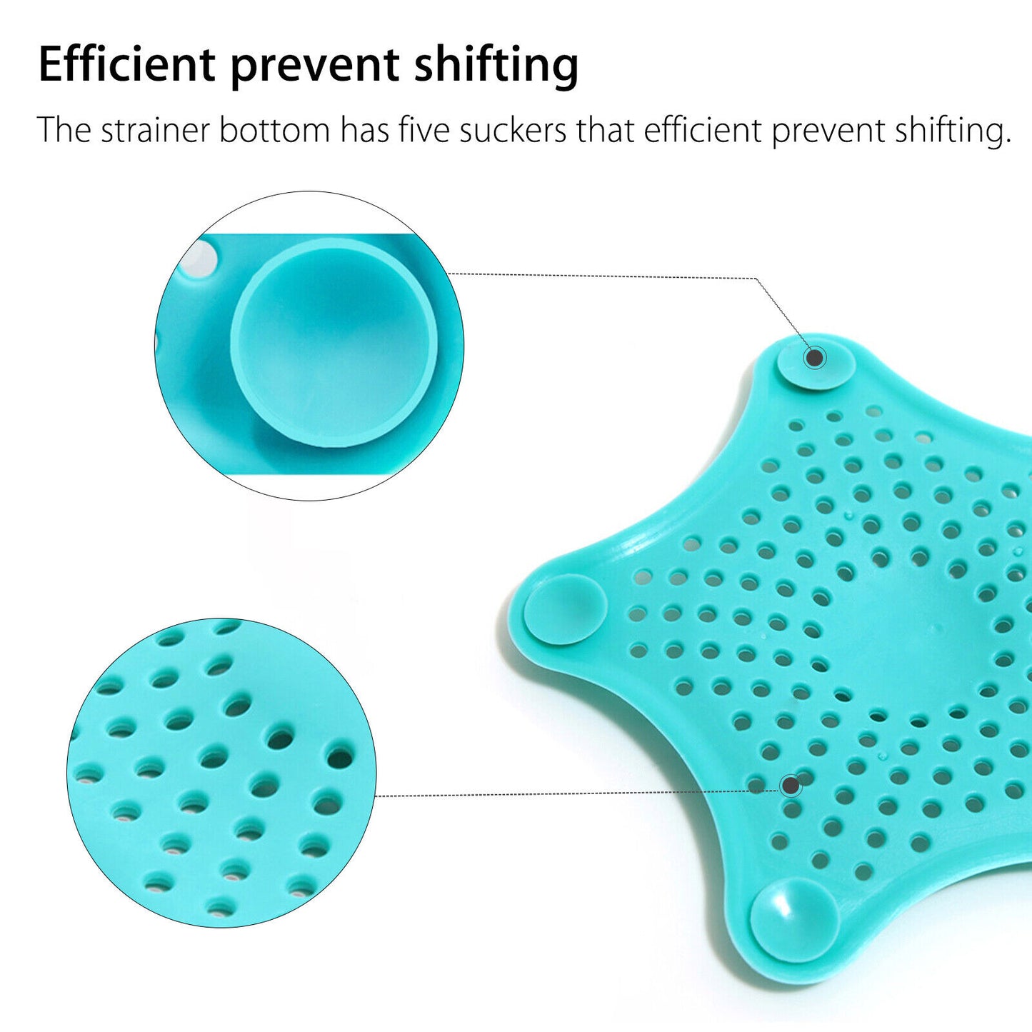3PCS Silicone Starfish-shaped Sink Drain Filter Bathtub Hair Catcher Stopper Drain Hole Filter Strainer For Bathroom Kitchen Toilet