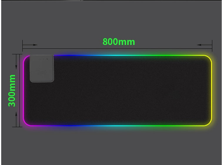 Extra Large RGB Gaming Mouse Pad, Extended Soft LED Mouse Pad, Anti-Slip Rubber Base, Computer Keyboard Mousepad Mat