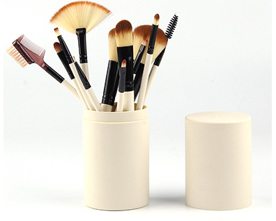 12 Pcs Makeup Brush Sets for Foundation Eyeshadow Eyebrow Eyeliner Blush Powder Concealer Contour Shadows
