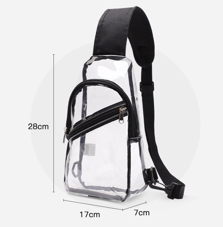 Men's PVC Waterproof Transparent Chest Bag