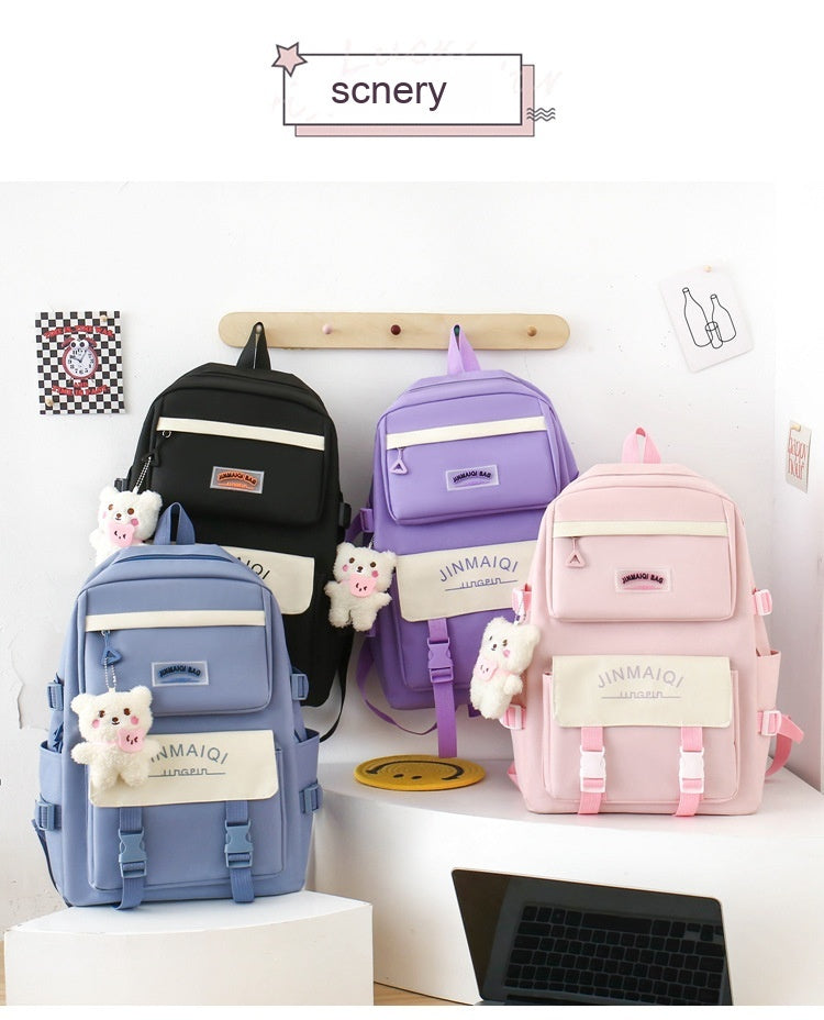 Five-Piece Backpack Large Capacity Set