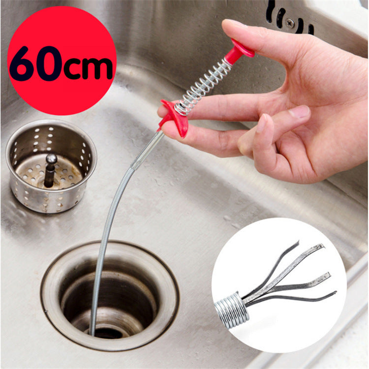 Hand Pinch Pipe Unblocker Four Claw Retriever Flexible Claw Grabber Tool Pick Up Snakes 36 inch Reacher Grabber 4 Mechanical Fingers Bendable Pinchers Hose Pickup Reaching Litter Pick, Snake for Shower Drain, Toilet, Garbage Disposal Cleaner