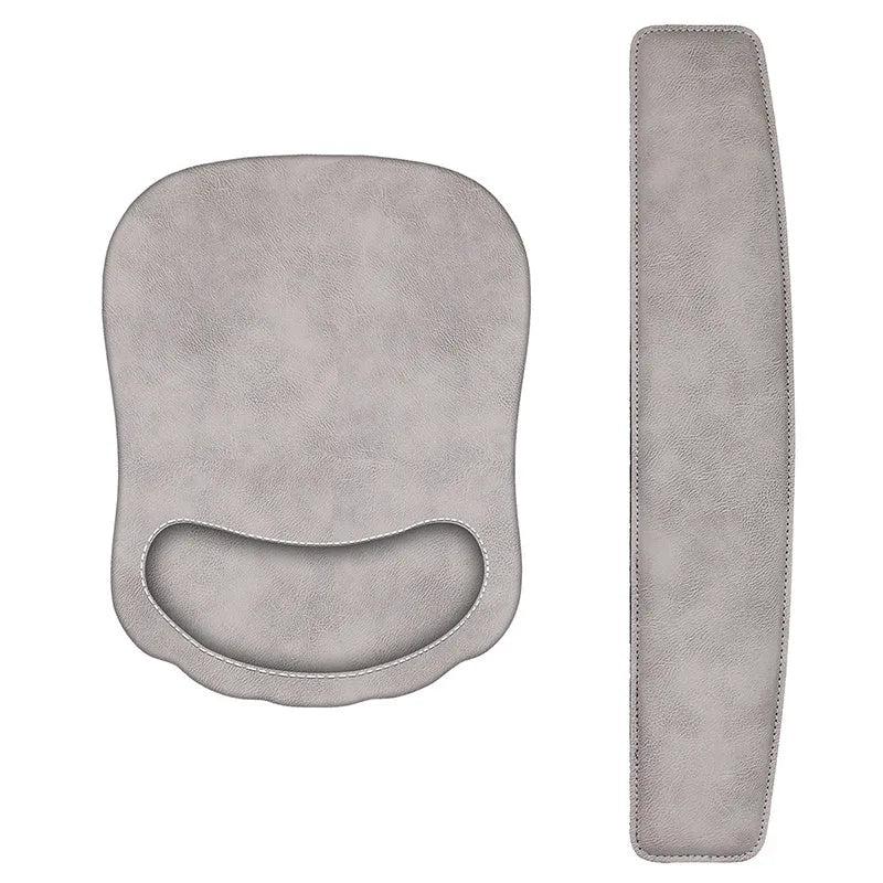 Leather Memory Foam Mouse Wrist Rests Keyboard Holder Black Brown Gray