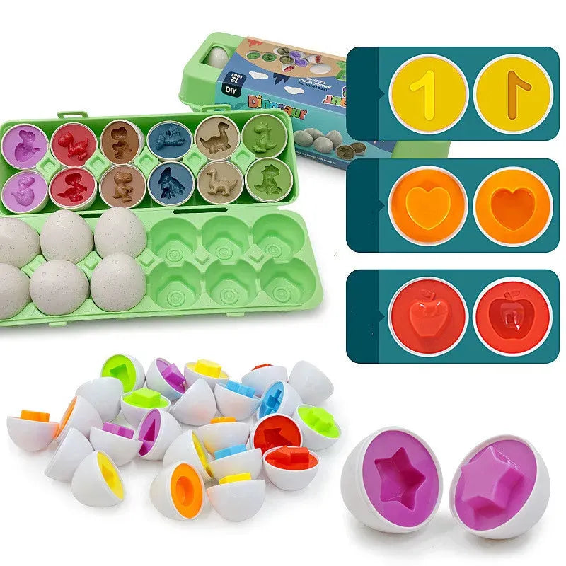 Baby Learning Educational Smart Egg Toy Shape Matching Sorters Montessori Games for Kids