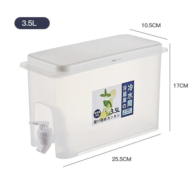 Refrigerator Storage Jars Large Capacity Cold Water Kettle With Faucet Household Plastic Lemonade Bottle Container