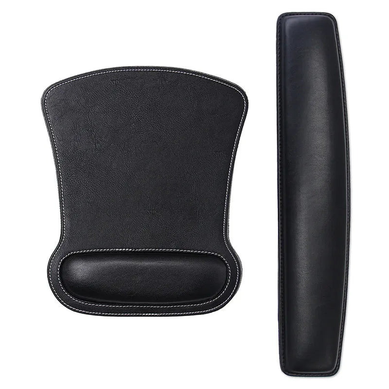 Leather Memory Foam Mouse Wrist Rests Keyboard Holder Black Brown Gray
