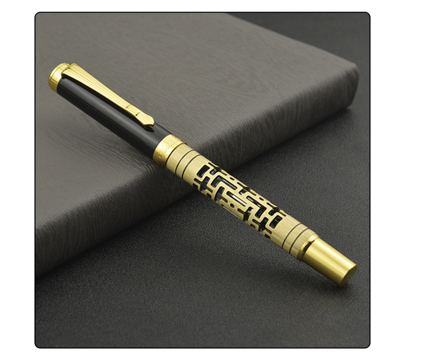 Luxury Metal Fountain Pen, Fine Nib Fountain Pen Business Smooth Writing Pen with Ink Converter Gift Box Calligraphy Pens for Writing Journaling Signature Premium metal luxury fountain pen