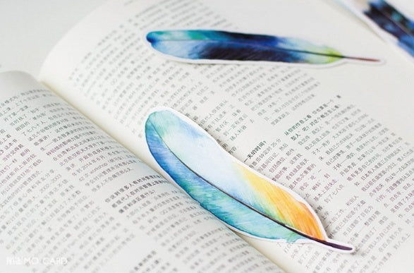30 Pack Feather Metal Bookmarks Feather Shaped Bookmark for Birthday Gifts