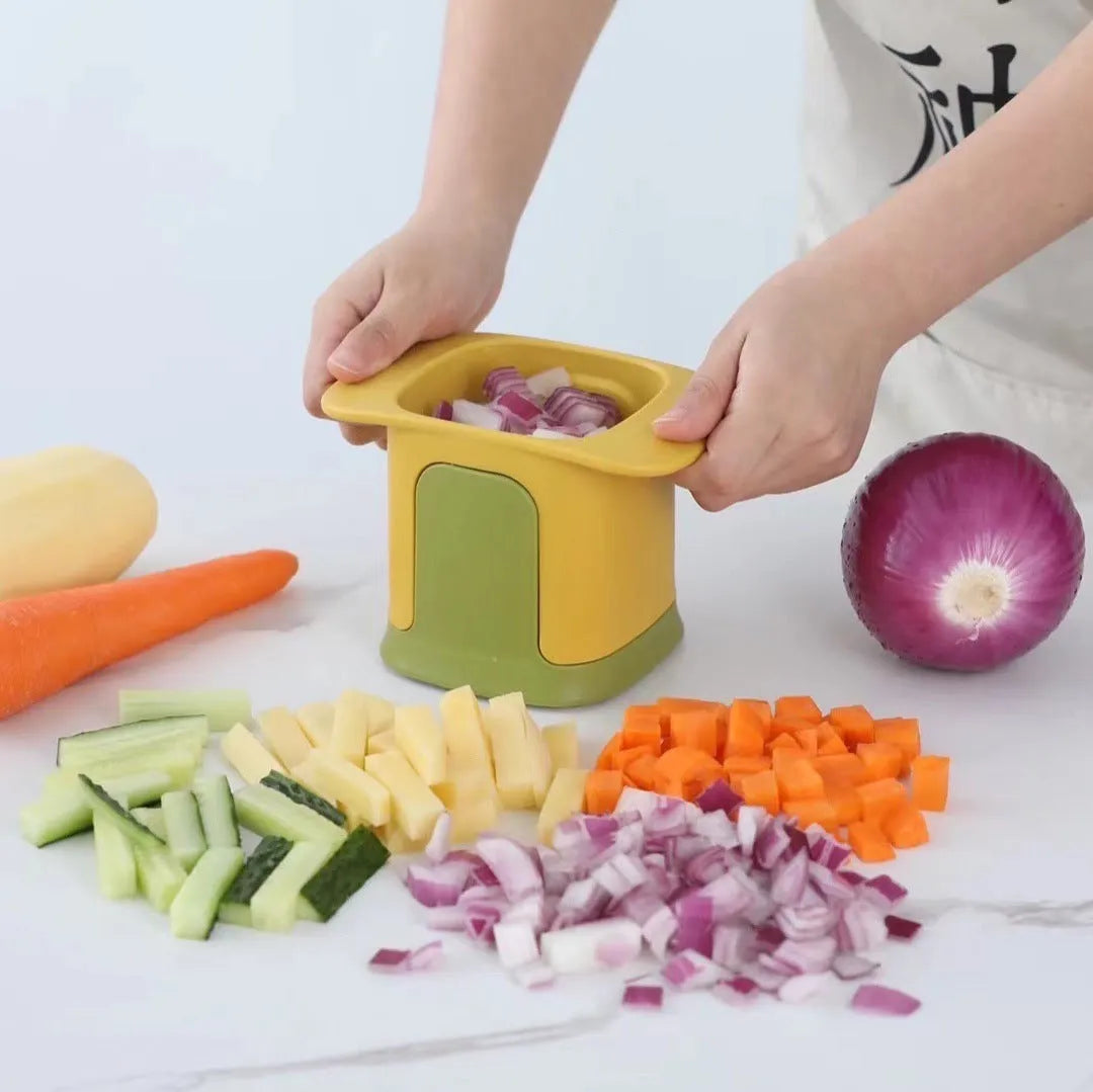 Onion Dicing Artifact Multifunctional Vegetable Cutter French Fries Slicer Carrot Ham Cucumber Potato Gadget