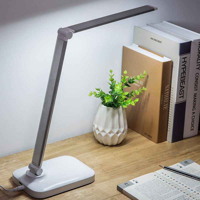 Desk Lamp Home Office - LED Lighting with Charging Station A+C USB Port for Small Spaces Bedroom Reading Crafts Eye protection charging lamp