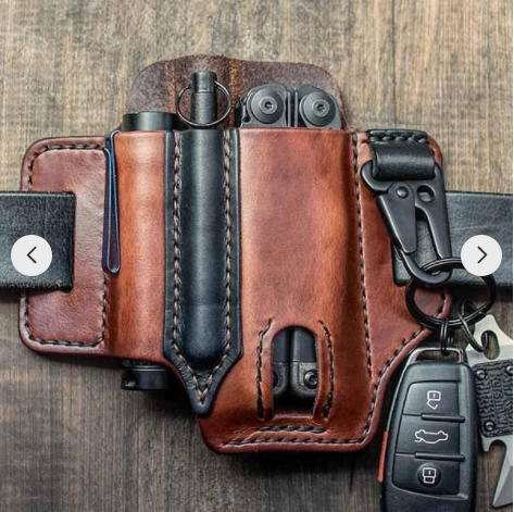 Tool Storage Leather Case Leather Tool Roll Up Pouch - Leather Tool Wrench Roll/Chisel Bag by RUST