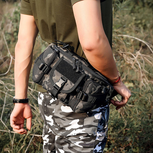 Tactical Fanny Pack Waist Bag Hip Belt Outdoor Fishing Bumbag with Water Bottle Pocket Holde Outdoor military fan tactical belt bag