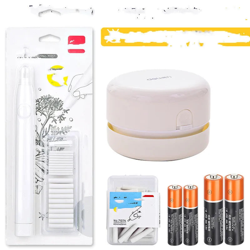 Deli Electric High Gloss Rubber Eraser for Primary School Students with AAA Batteries