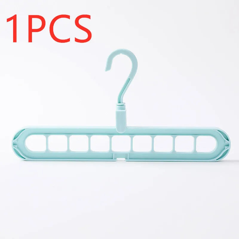 9 Hole Clothes Hanger Organizer Space Saving Wardrobe Solution