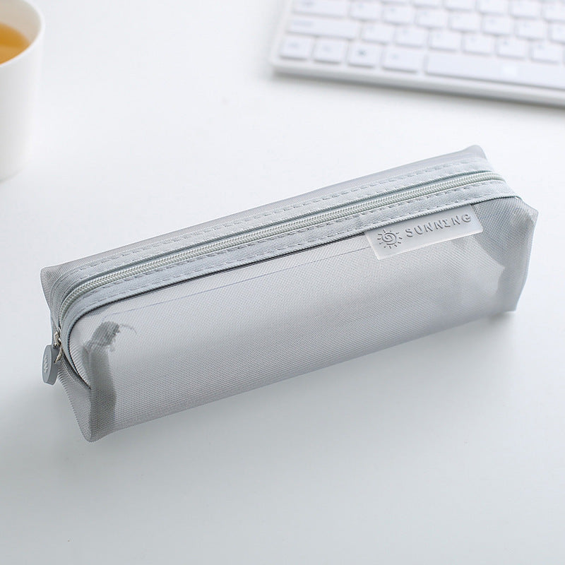 Transparent mesh pencil case