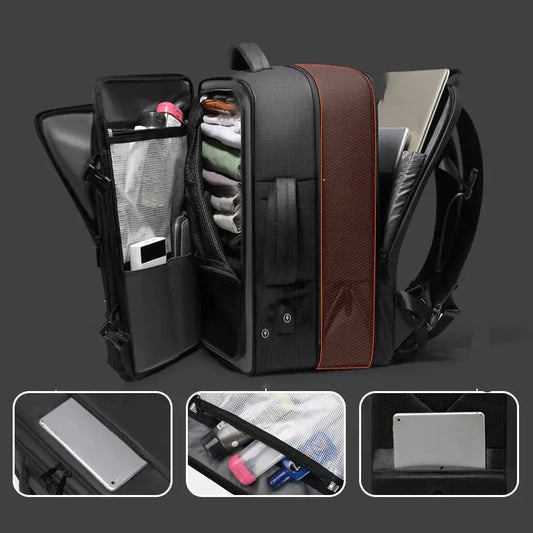 Large Volume Business Travel Luggage Computer Bag Flight Approved Underseat Backpack for Men and Women 20 to 35 Liter Capacity