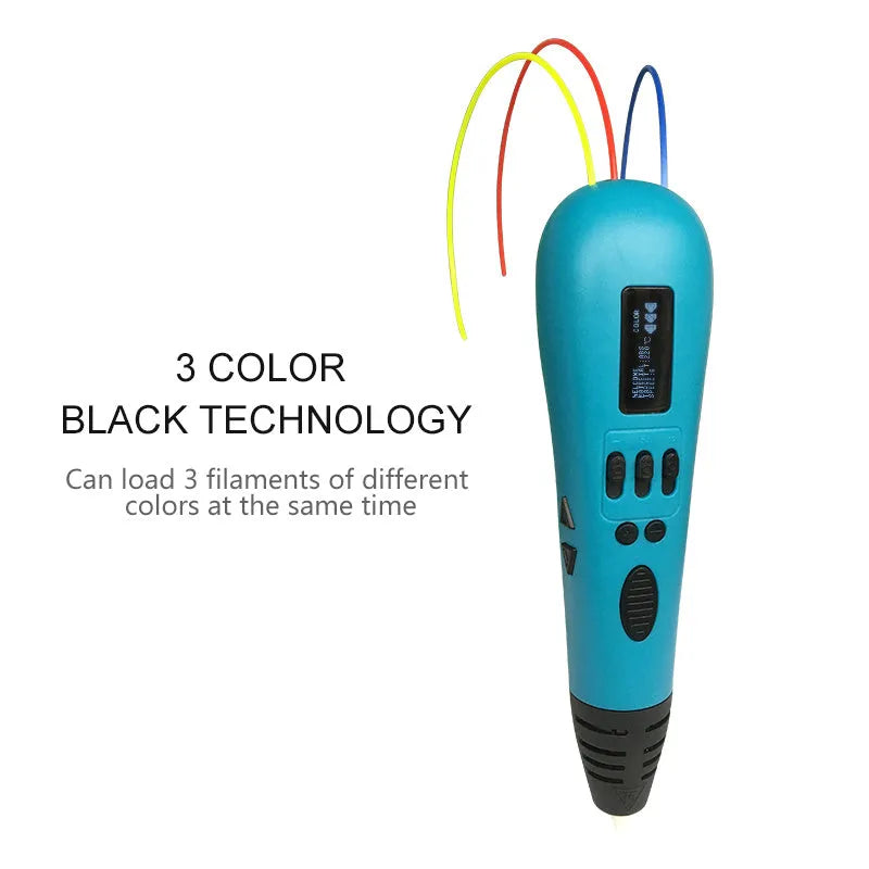 Luxury High Quality 3D Printing Pen 1.75mm Filament DIY Creative 3D Drawing Pen for Kids Best Christmas Gift