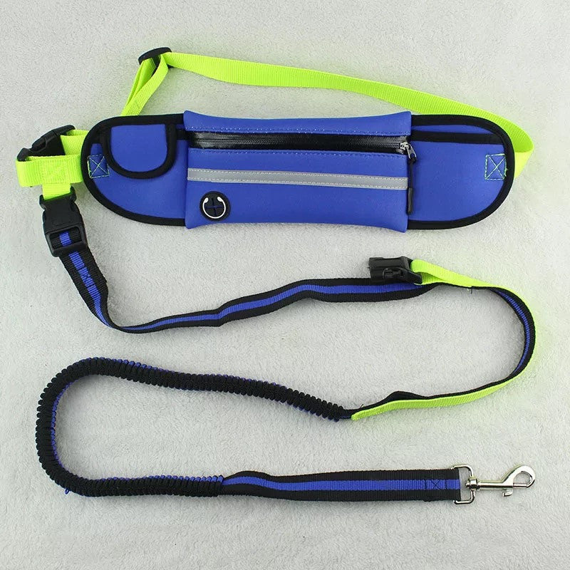 Pet Waist Bag Sports Traction Rope Reflective Waterproof Running Traction Rope