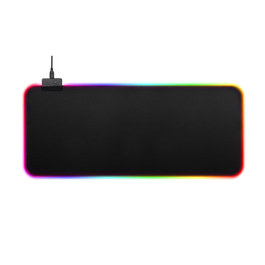 Extra Large RGB Gaming Mouse Pad, Extended Soft LED Mouse Pad, Anti-Slip Rubber Base, Computer Keyboard Mousepad Mat