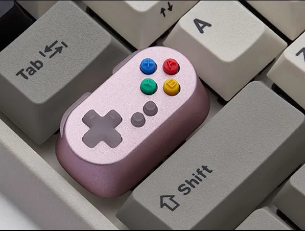 Game Console Handle Metal Transparent Keycap Wireless Mechanical Keyboard