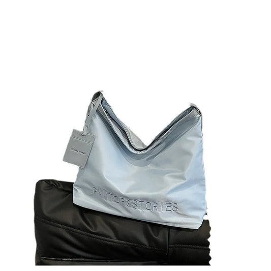 Trendy Large Capacity Nylon Crossbody Bag for Women in Black Pink and Blue