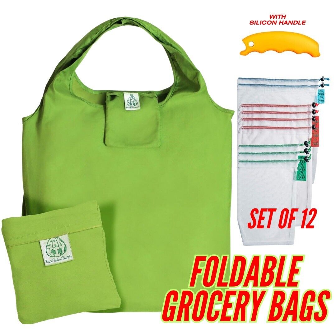 Eco Friendly Grocery Shopping Reusable Bag Vegetable Fruit Mesh Bags Reusable Produce Bags Grocery Washable, Organic Cotton Mesh Produce Bags, Double-Stitched & Tare Weigh, Mesh bags for vegetables, Cotton Produce Bags Reusable Washable, Produce bag