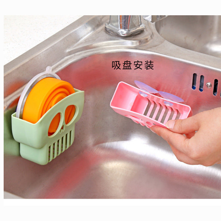 Halloween Multi-function Dish Cloth Storage Drain Rack Free Punch Sponge Soap Rack Kitchen Gadgets